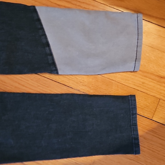 Dark Blue & Gray Patchwork Jeans, Sz XXL Stretch, Skinny, NWT - Picture 9 of 12